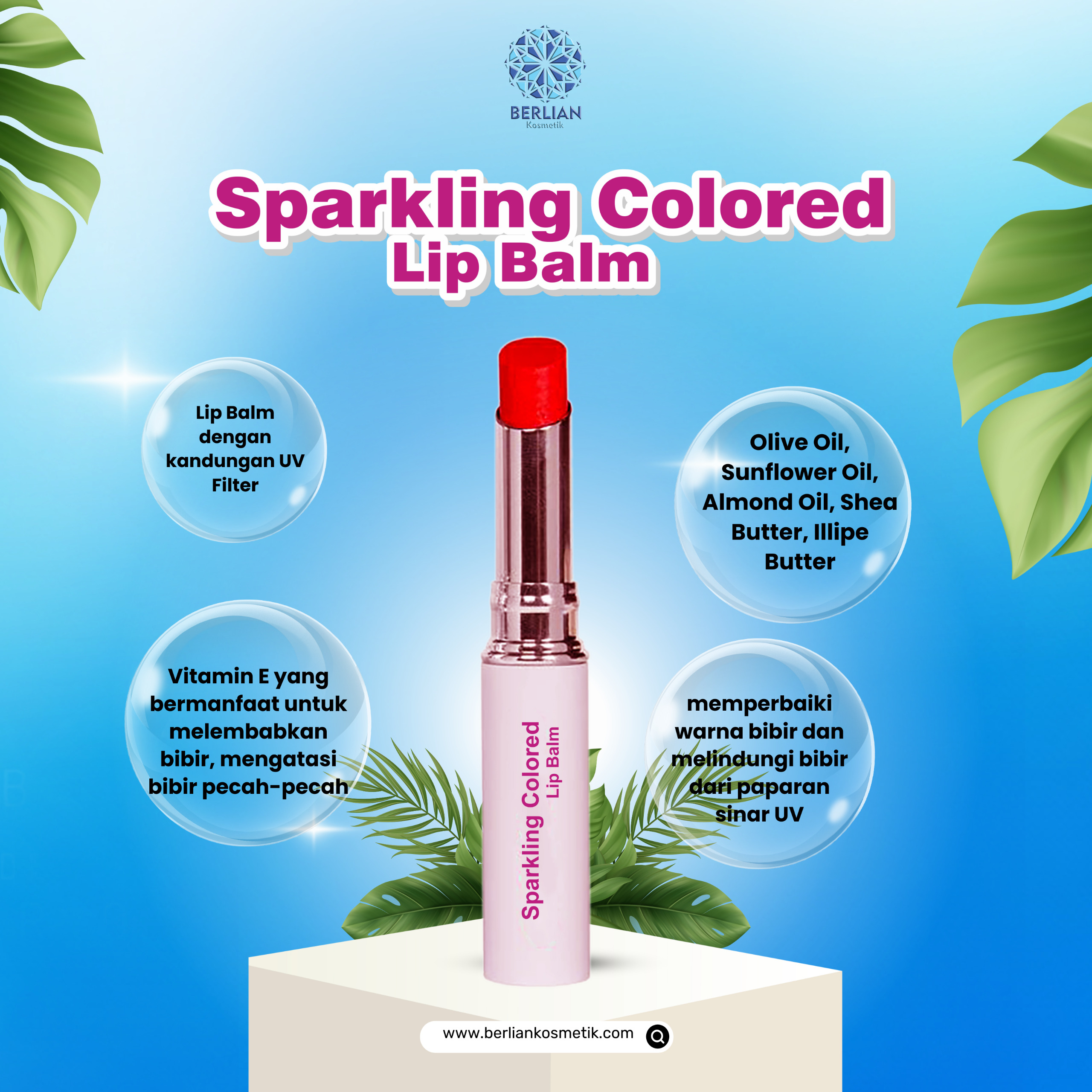 Sparkling Colored Lip Balm